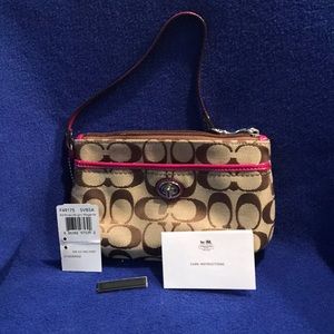 Coach Park Signature medium wristlet